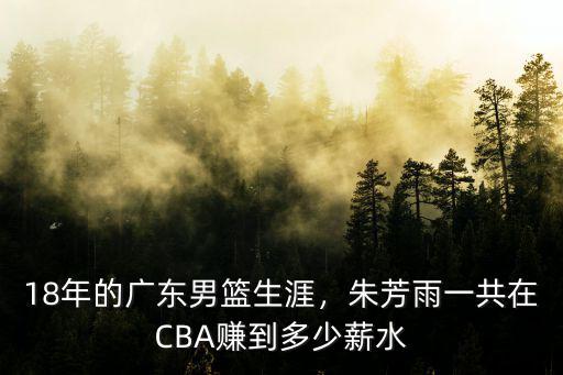 18年的廣東男籃生涯，朱芳雨一共在CBA賺到多少薪水