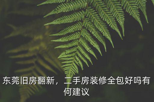 東莞舊房翻新，二手房裝修全包好嗎有何建議