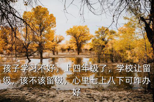 在深圳想讓小孩留級怎么辦,小孩學習跟不上