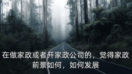 在廣州做個家政服務怎么樣,在做家政或者開家政公司的