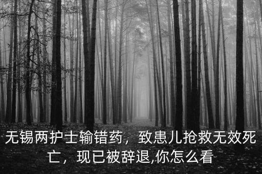 無(wú)錫兩護(hù)士輸錯(cuò)藥，致患兒搶救無(wú)效死亡，現(xiàn)已被辭退,你怎么看