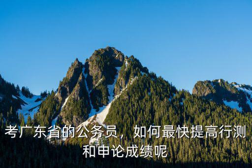 廣東省考筆試怎么提高,考廣東省的公務(wù)員