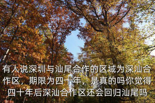汕尾人怎么看深汕合作區,深汕合作區將打造新深圳