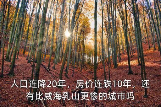 10年前威海房價多少,房價連跌10年