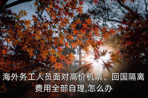 海外務(wù)工人員面對(duì)高價(jià)機(jī)票、回國(guó)隔離費(fèi)用全部自理,怎么辦