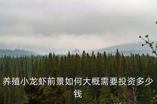 養(yǎng)殖小龍蝦前景如何大概需要投資多少錢