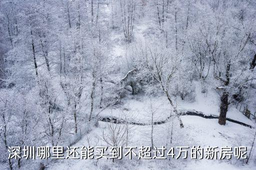 深圳哪里還能買到不超過4萬的新房呢
