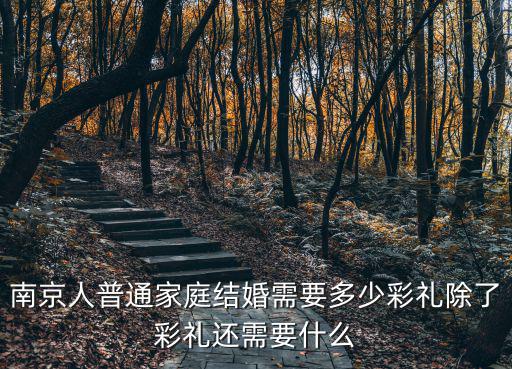 南京人普通家庭結(jié)婚需要多少彩禮除了彩禮還需要什么