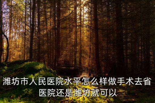 濰坊市人民醫院水平怎么樣做手術去省醫院還是濰坊就可以