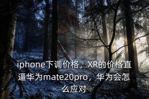 iphone下調價格，XR的價格直逼華為mate20pro，華為會怎么應對