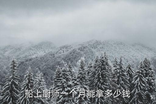 煙臺學海員廚師多少錢,廚師做船員到底需要多少錢