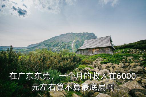 在廣東東莞，一個月的收入在6000元左右算不算最底層啊