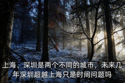 上海、深圳是兩個不同的城市，未來幾年深圳超越上海只是時間問題嗎