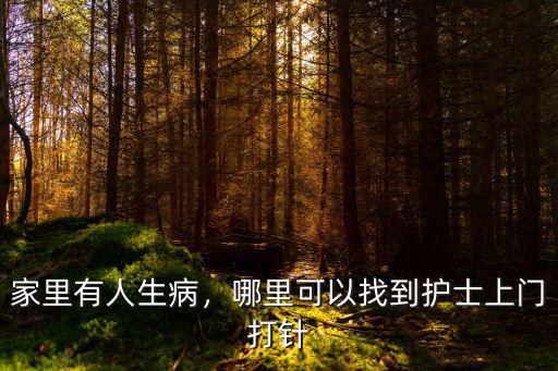 家里有人生病，哪里可以找到護士上門打針