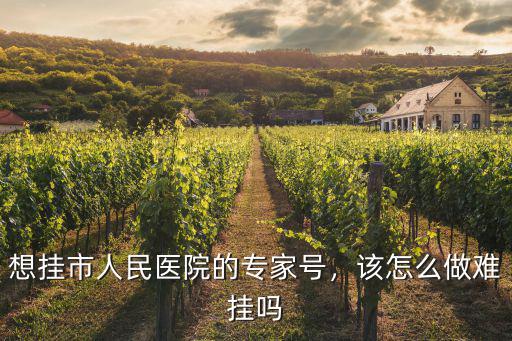 想掛市人民醫(yī)院的專家號，該怎么做難掛嗎