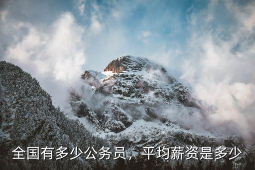 衢州公務員平均工資多少,全國有多少公務員