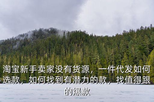 淘寶新手賣家沒有貨源，一件代發(fā)如何選款，如何找到有潛力的款，找值得跟的爆款