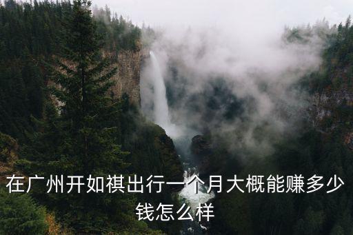 在廣州開如祺出行一個月大概能賺多少錢怎么樣
