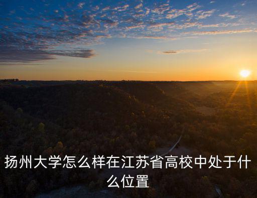 揚州大學怎么樣在江蘇省高校中處于什么位置