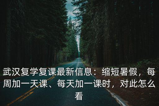 武漢復(fù)學(xué)復(fù)課最新信息：縮短暑假，每周加一天課、每天加一課時(shí)，對(duì)此怎么看