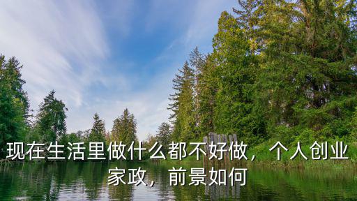現(xiàn)在生活里做什么都不好做，個(gè)人創(chuàng)業(yè)家政，前景如何