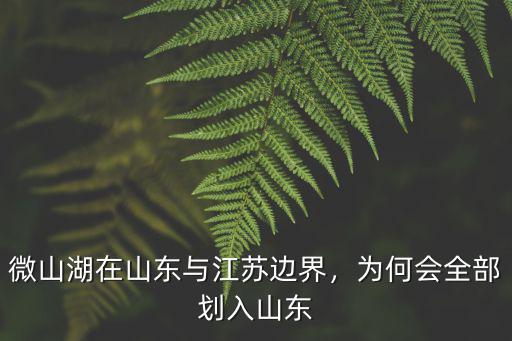 江蘇與山東邊境收費多少,微山湖在山東與江蘇邊界