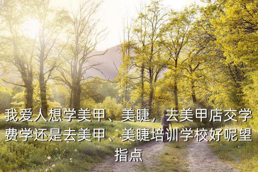 我愛人想學美甲、美睫，去美甲店交學費學還是去美甲、美睫培訓學校好呢望指點