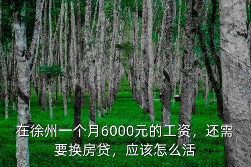 在徐州一個月6000元的工資，還需要換房貸，應該怎么活