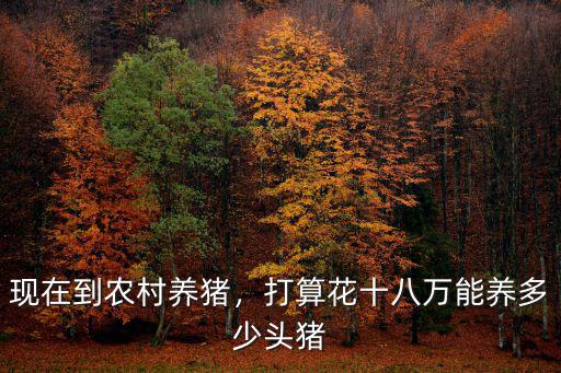 現在到農村養豬，打算花十八萬能養多少頭豬