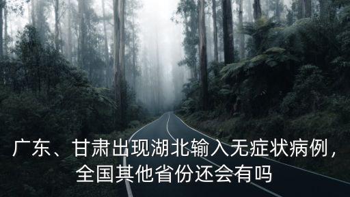 廣東、甘肅出現湖北輸入無癥狀病例，全國其他省份還會有嗎