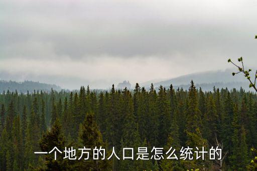 廣東人口總數是怎么計算的,一個地方的人口是怎么統計的
