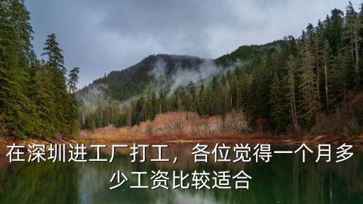 在深圳進(jìn)工廠打工，各位覺得一個(gè)月多少工資比較適合