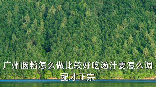 廣東腸粉的汁怎么配料才好吃,廣州腸粉怎么做比較好吃