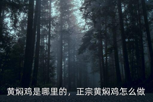 黃燜雞是哪里的，正宗黃燜雞怎么做