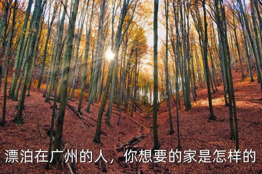 漂泊在廣州的人，你想要的家是怎樣的