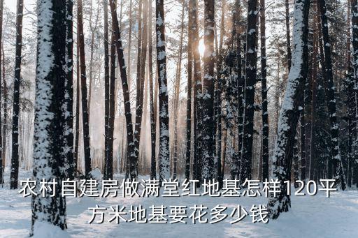 廣東農村自建房六層地基要多少錢,120平方米地基要花多少錢