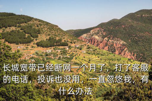 長城寬帶已經斷網一個月了，打了客服的電話，投訴也沒用，一直忽悠我，有什么辦法