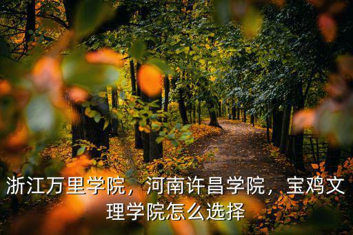 浙江萬里學(xué)院，河南許昌學(xué)院，寶雞文理學(xué)院怎么選擇