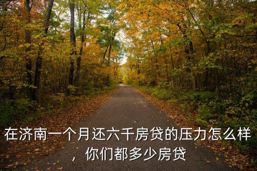 在濟南一個月還六千房貸的壓力怎么樣，你們都多少房貸