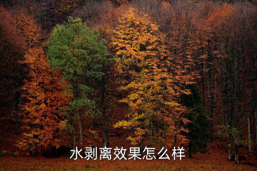 水剝離效果怎么樣