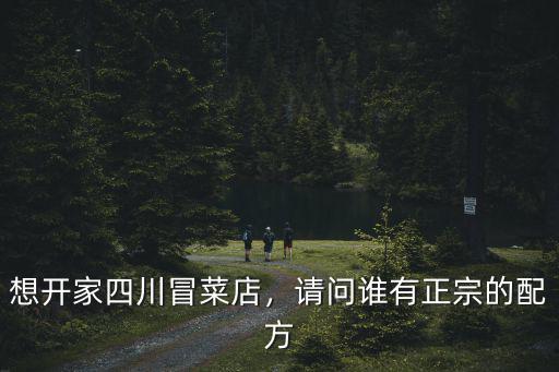 想開家四川冒菜店，請問誰有正宗的配方