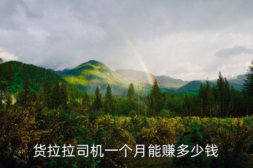 廣州跑貨拉拉一個月多少錢,在廣州跑貨拉拉