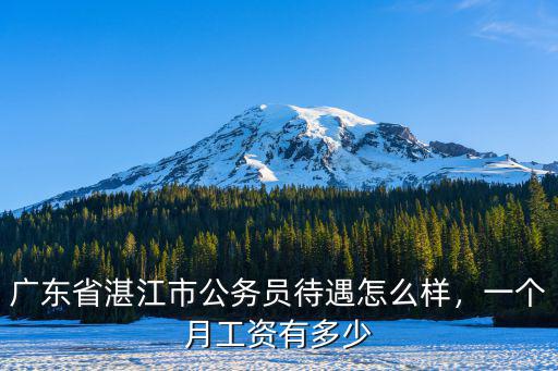 廣東省湛江市公務員待遇怎么樣，一個月工資有多少