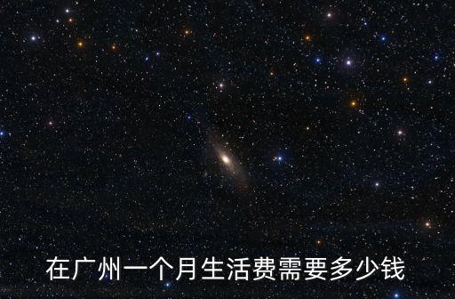 在廣州一個(gè)月生活費(fèi)需要多少錢