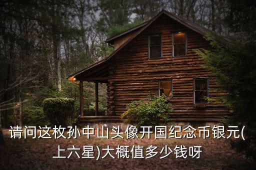 請問這枚孫中山頭像開國紀念幣銀元(上六星)大概值多少錢呀
