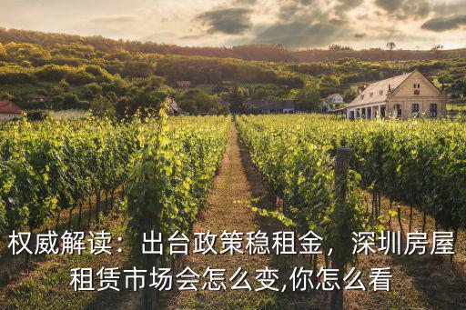 權(quán)威解讀：出臺政策穩(wěn)租金，深圳房屋租賃市場會怎么變,你怎么看