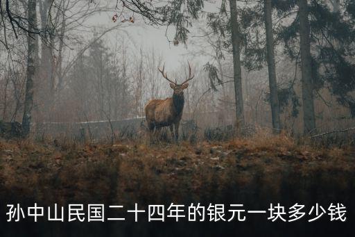 孫中山貳銀幣價格多少錢,孫中山二十三年錢幣值多少錢