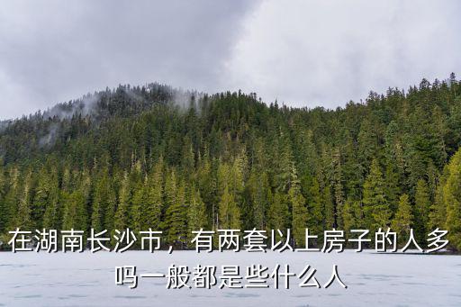 在湖南長沙市，有兩套以上房子的人多嗎一般都是些什么人