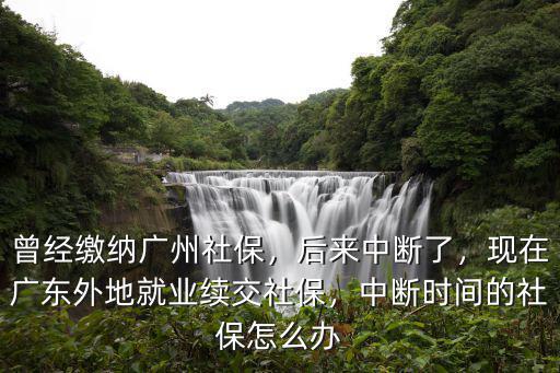 廣州職工社保斷交怎么辦,曾經繳納廣州社保