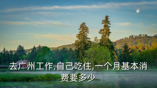 去廣州工作,自己吃住,一個月基本消費要多少